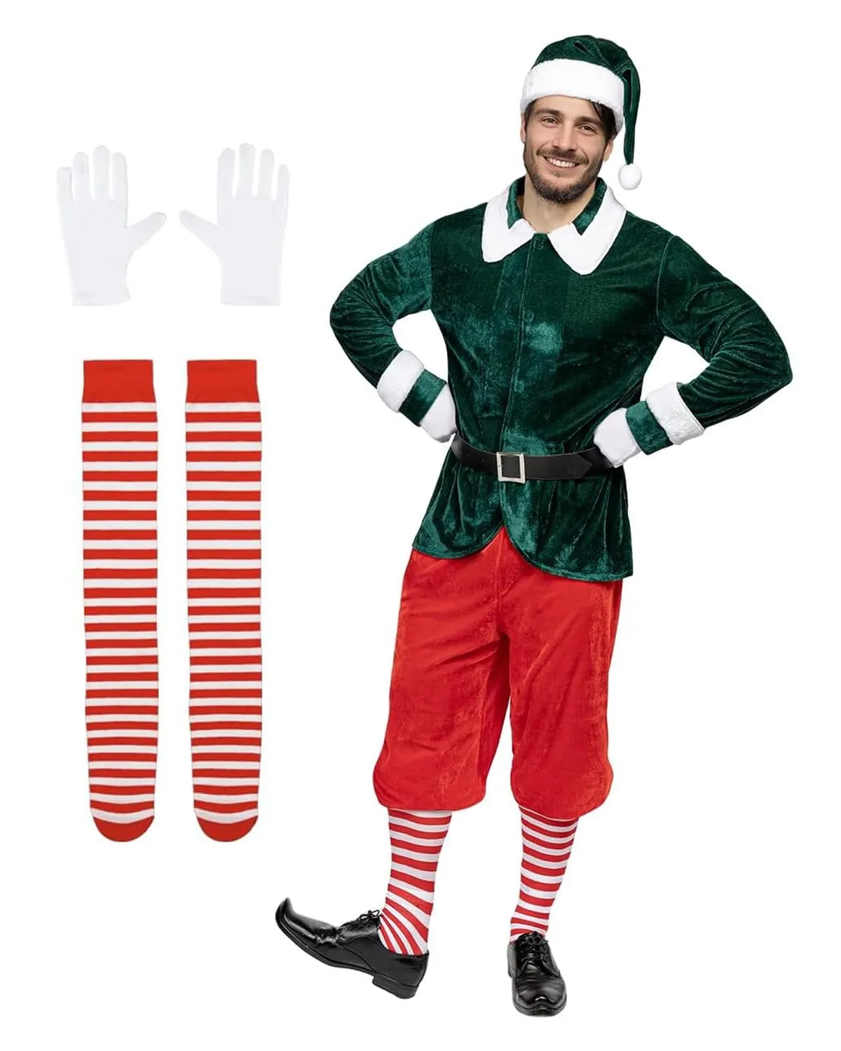 Funidelia costume elfo deluxe uomo M verde Natale