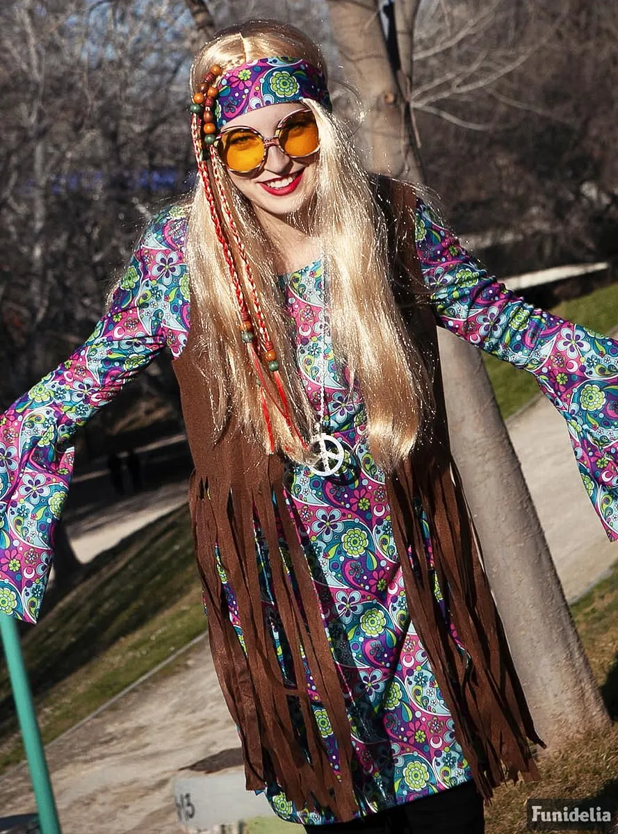 Funidelia Hippie Anni 60 costume donna 4XL multicolore