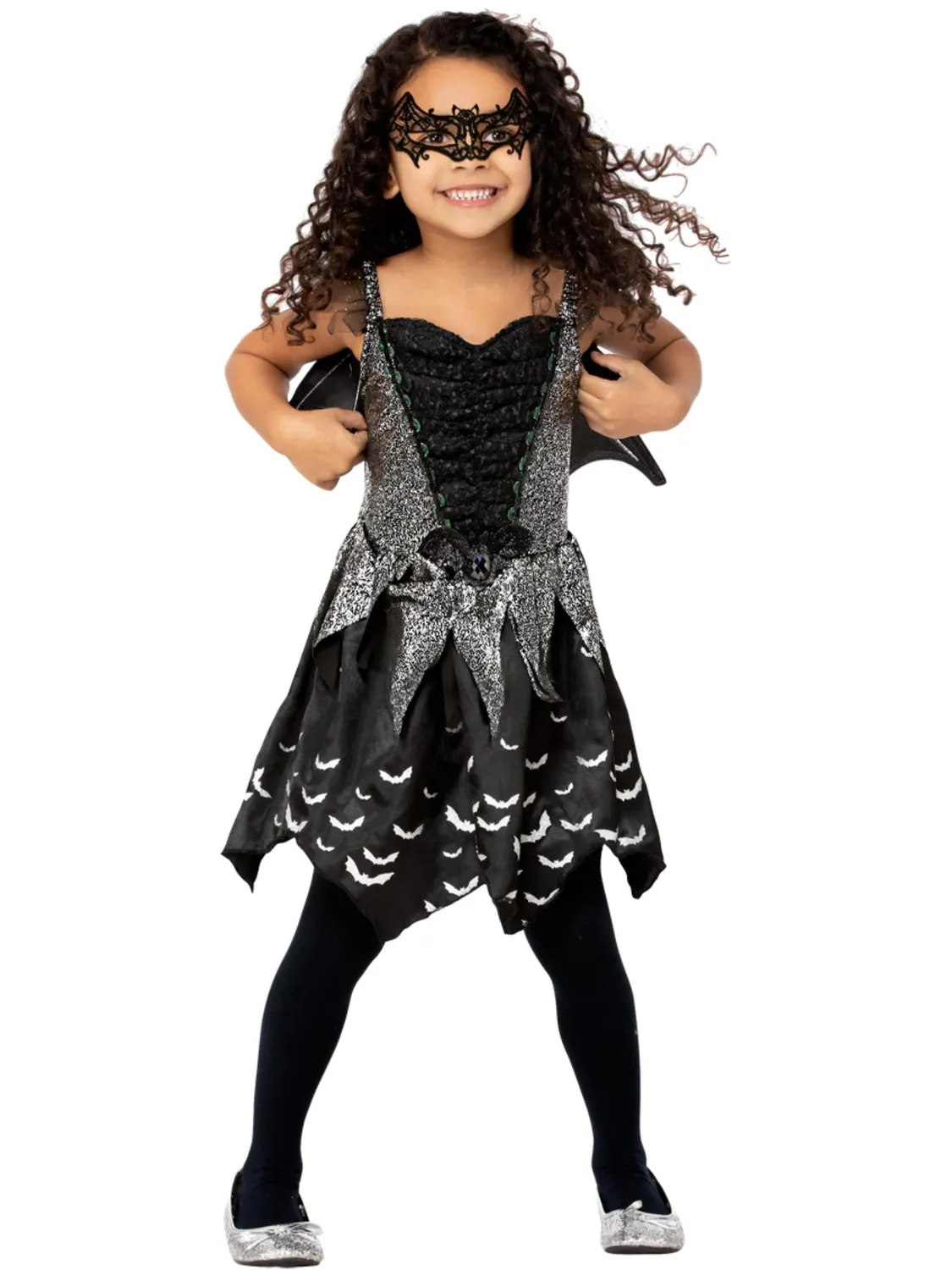 Smiffys Dark Bat Fairy costume bambina nero 4-6 anni
