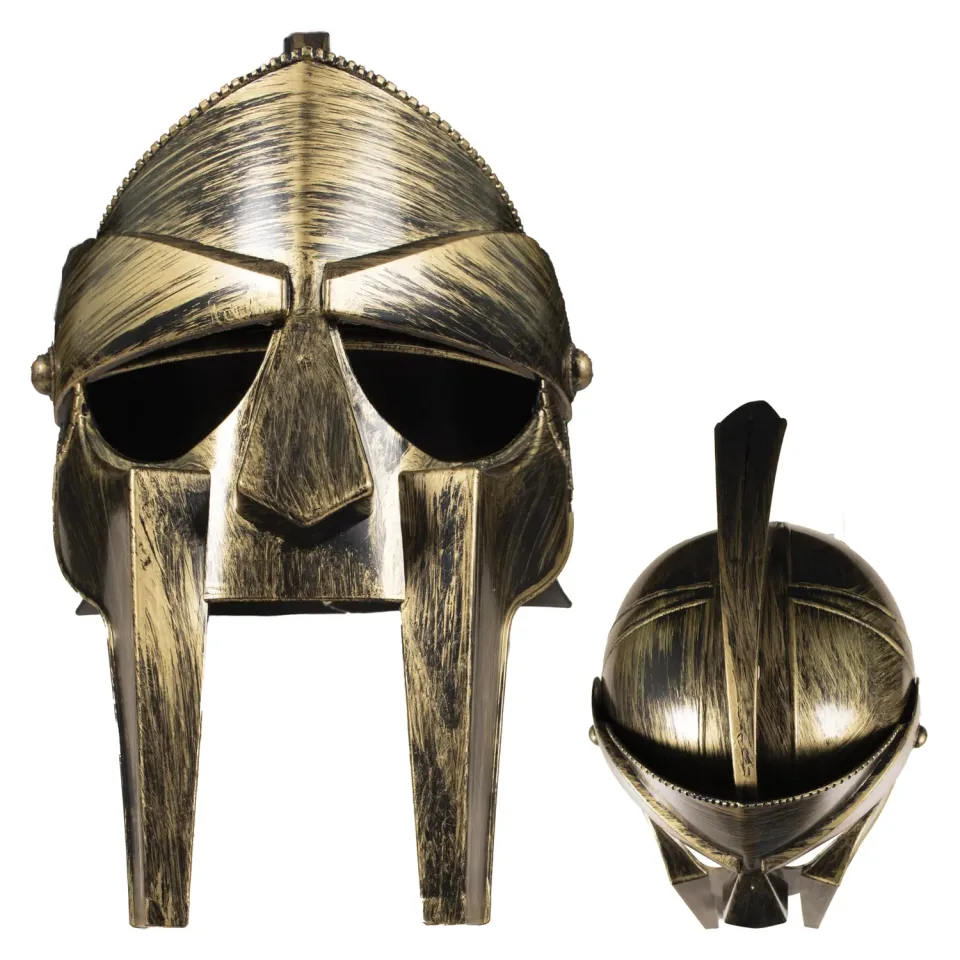 P'tit Clown re21082 casco da gladiatore adulto argento e nero
