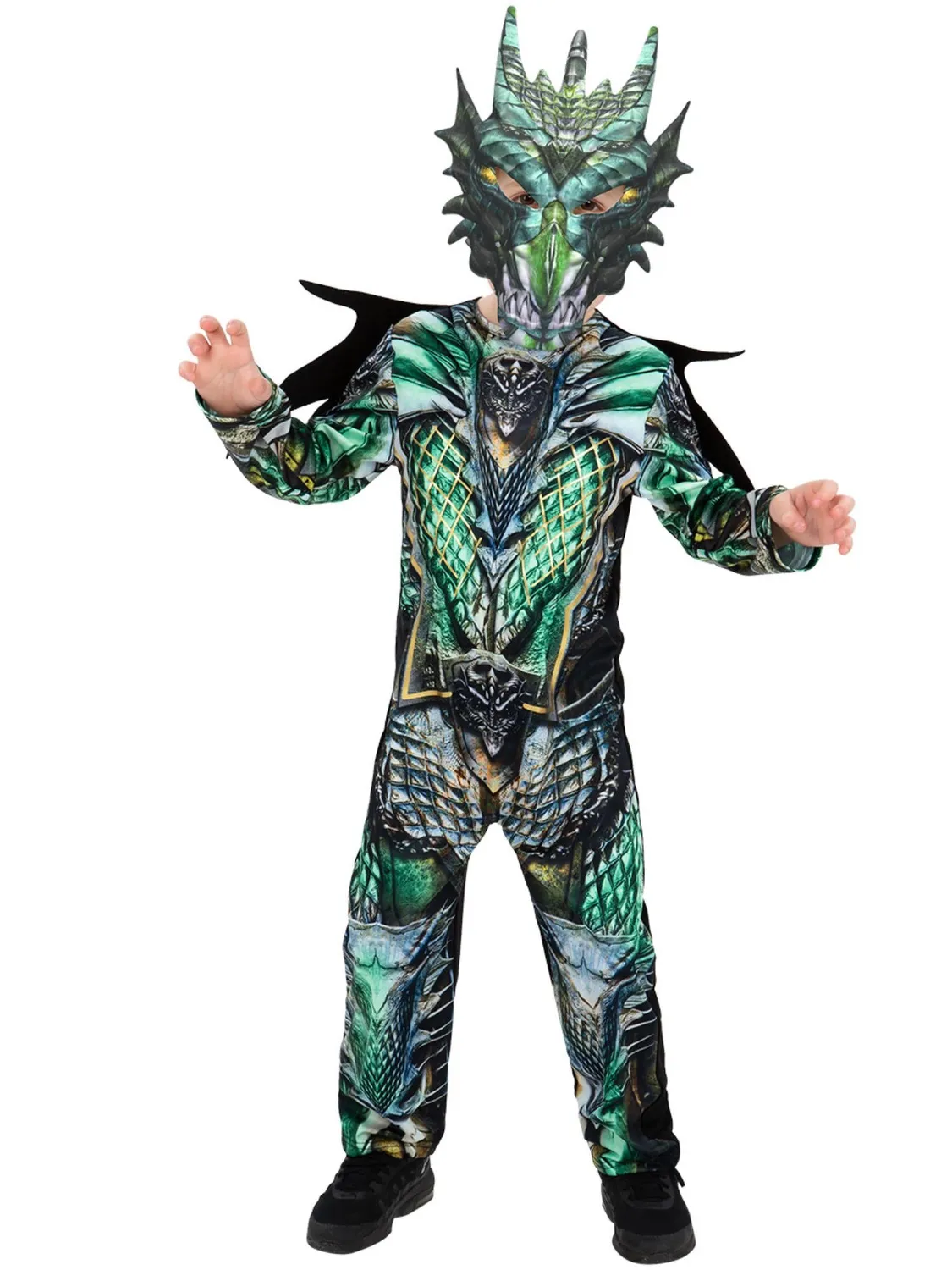Smiffys Dragon Costume Drago L 10-12 Anni Verde
