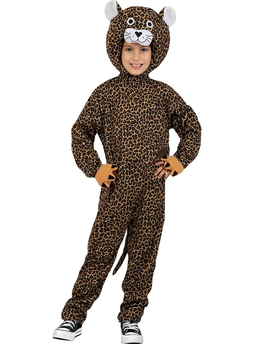 Funidelia Leopardo costume bambino 7-9 anni marrone