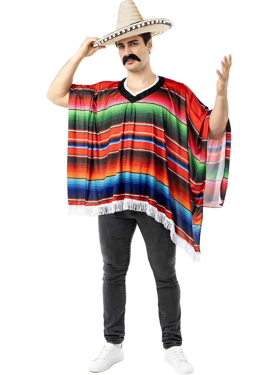 Funidelia Messico Poncho Uomo Marrone Accessorio