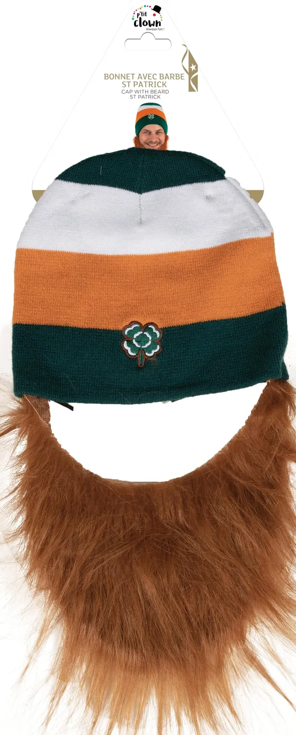 P'tit Clown re66685 cappello San Patrizio con barba