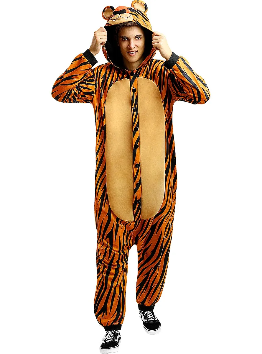 Funidelia tigre onesie costume adulto arancione S-M
