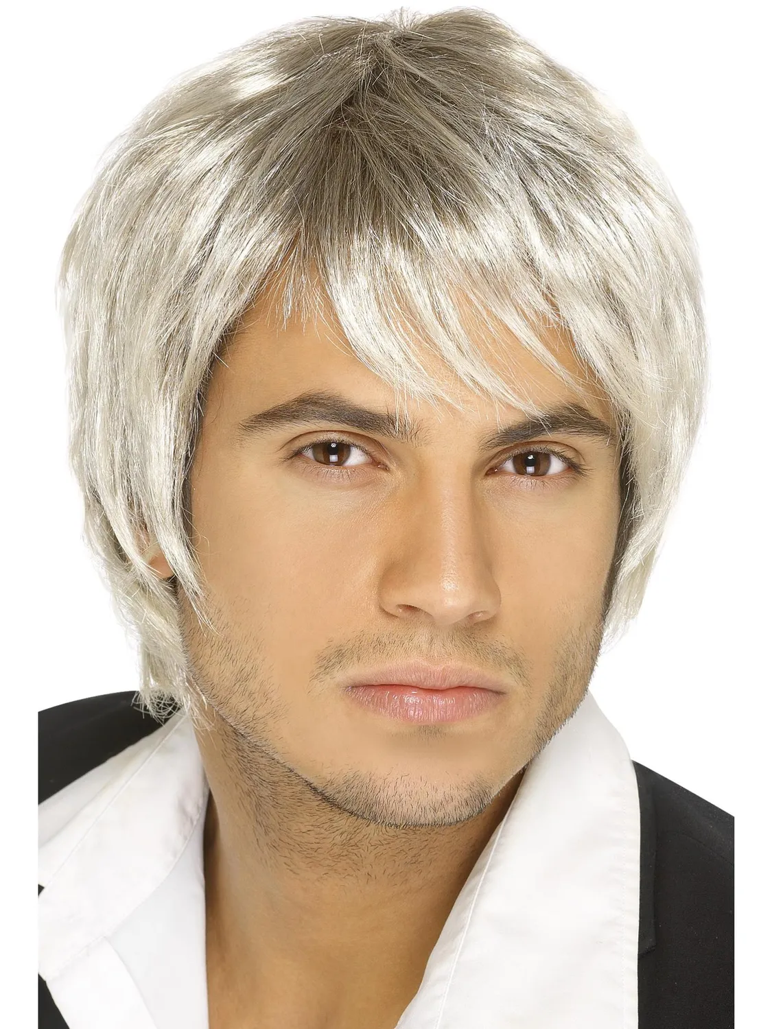 Smiffys Boy Band parrucca marrone uomo anni 90