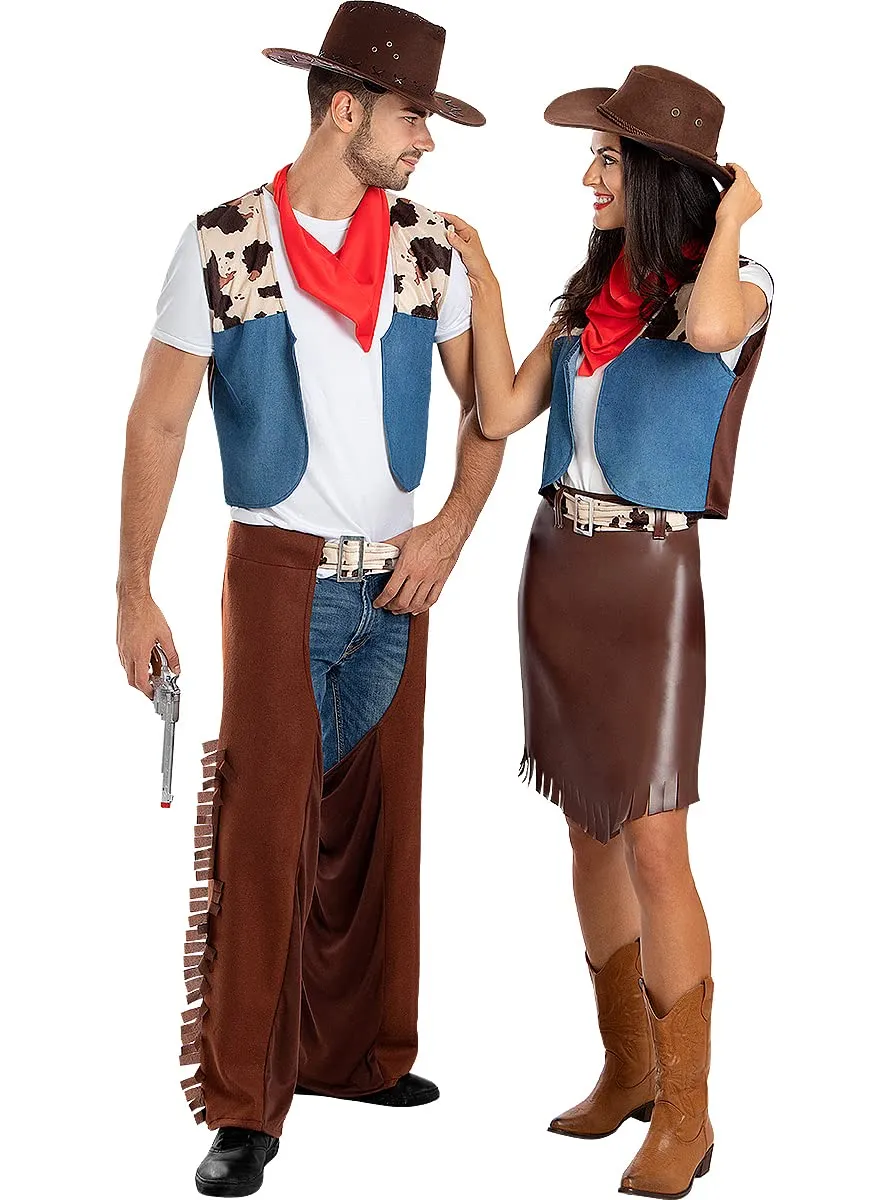 Funidelia Cowboy Costume Donna S-M Marrone