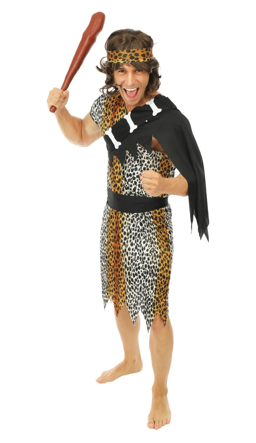 P'tit Clown Uomo delle Caverne costume adulto L-XL poliestere