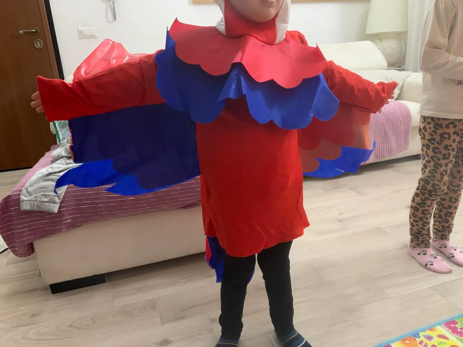 Funidelia Costume Pappagallo bambino rosso 7-9 anni