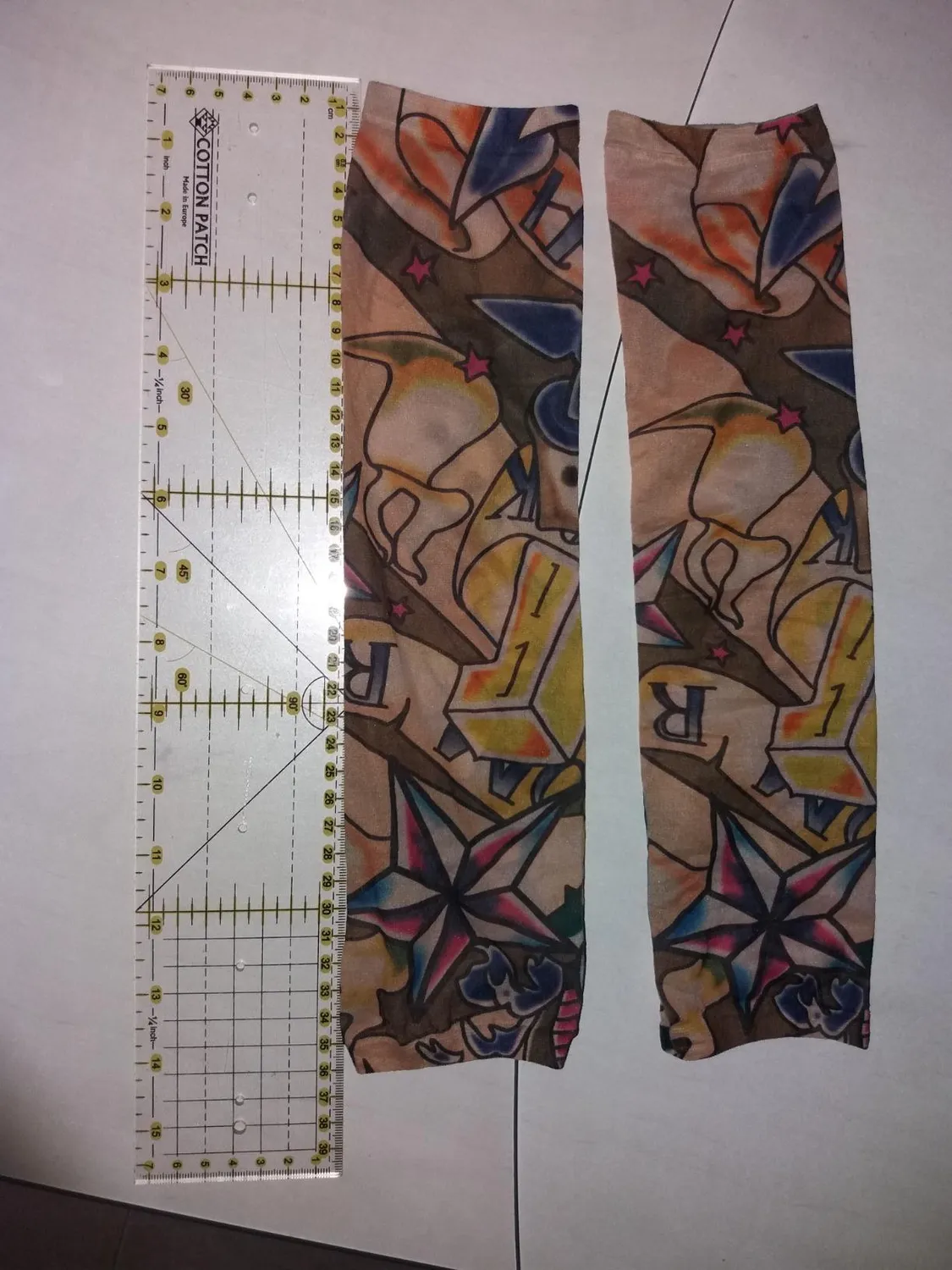 P'tit Clown 18590 maniche tatuaggio adulto 42 cm multicolore