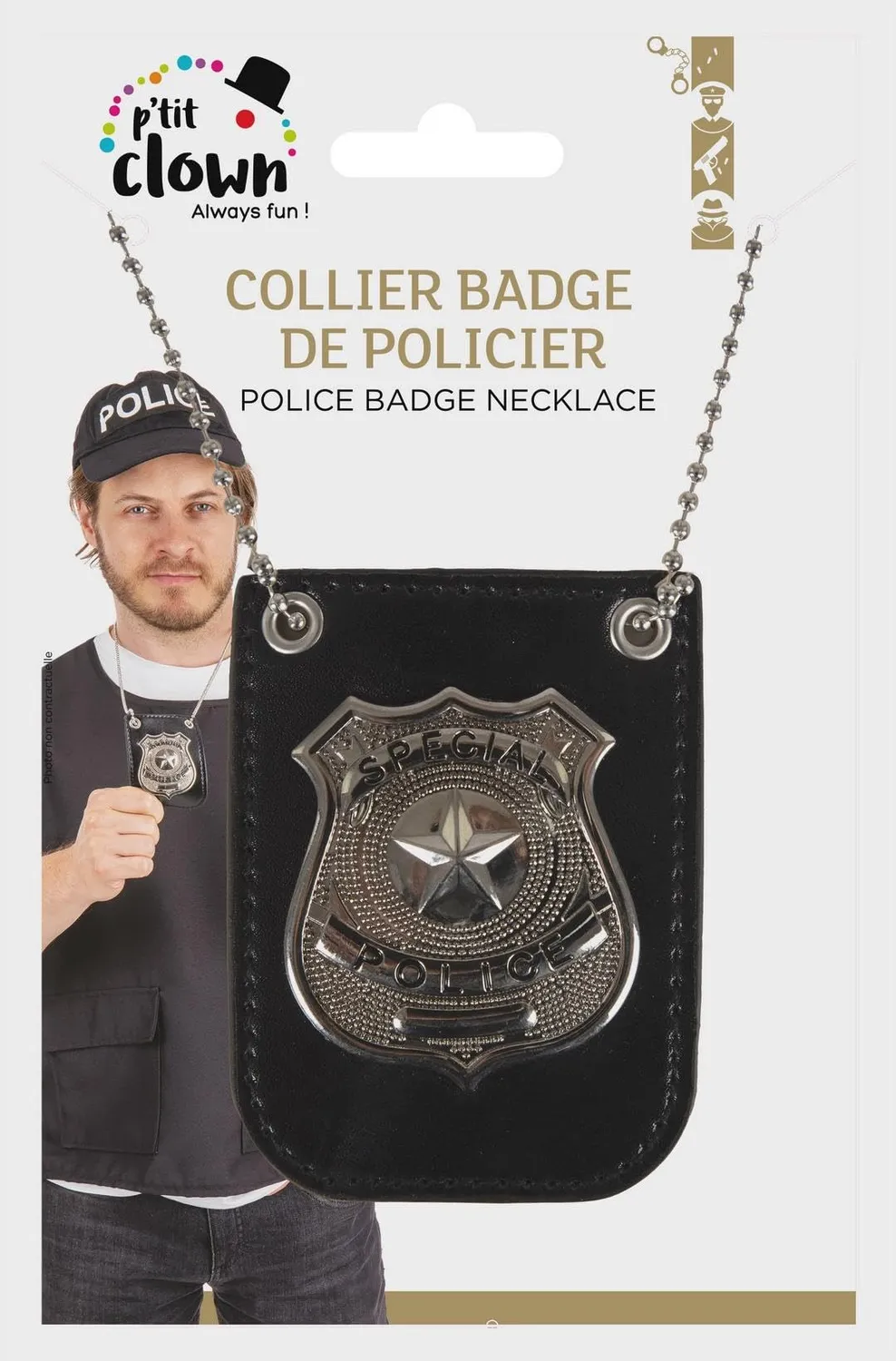 P'tit Clown 10433 collana polizia accessorio costume