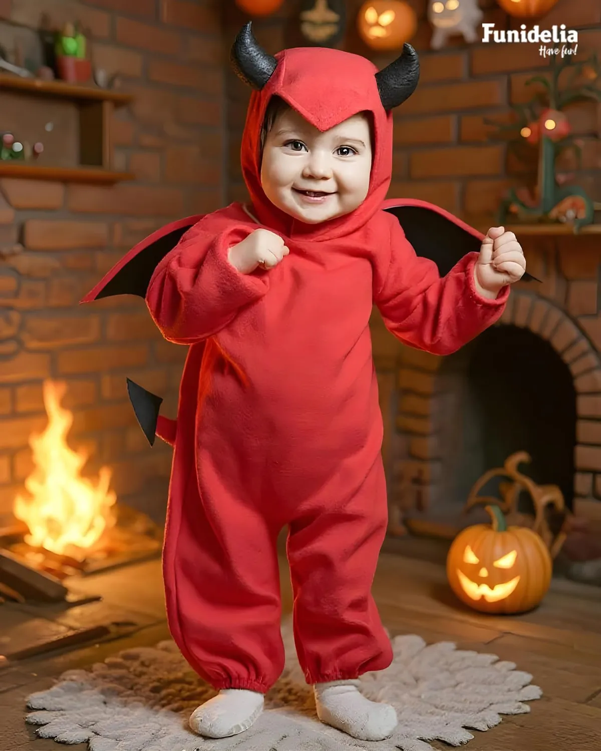 Funidelia Diavolo tutina bebè 0-6 mesi Halloween
