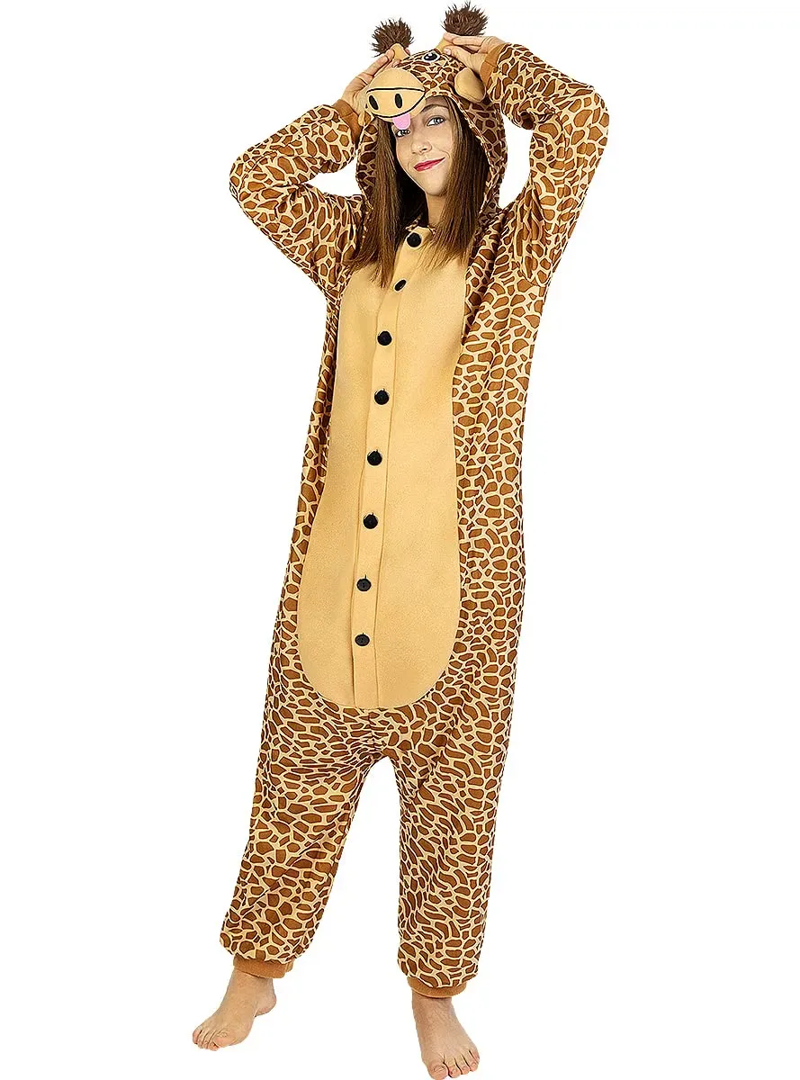 Funidelia onesie giraffa costume tuta adulto multicolore S-M