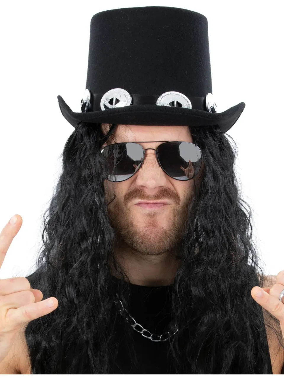 Smiffys 70s Glam Rock kit adulto cappello occhiali