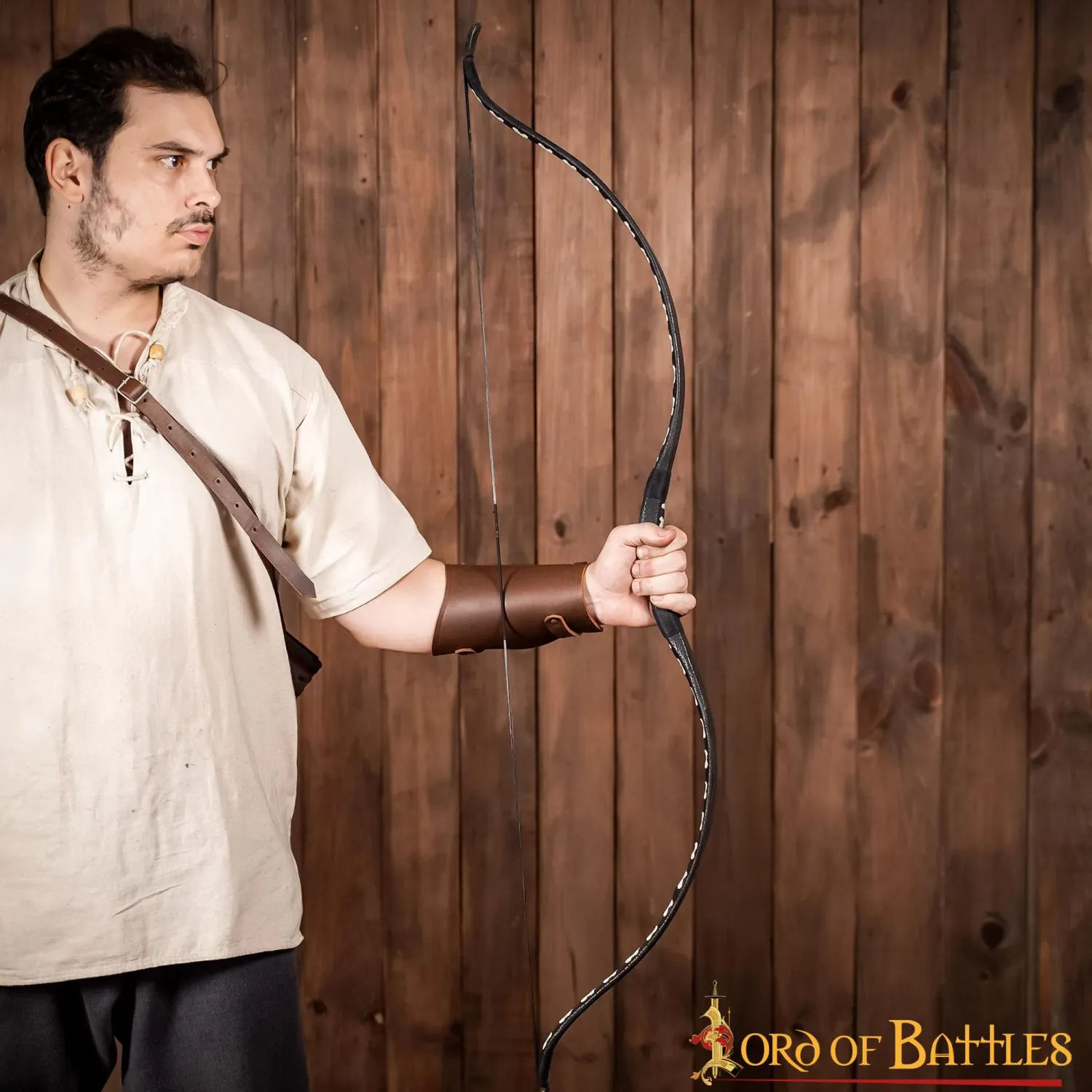 La Bottega di Merlino Bracciale Arciere Pelle Destro 21,6 cm