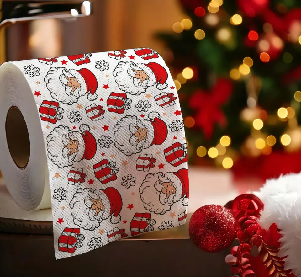 Fiestas Guirca Babbo Natale Rotolo Carta Igienica 30 m