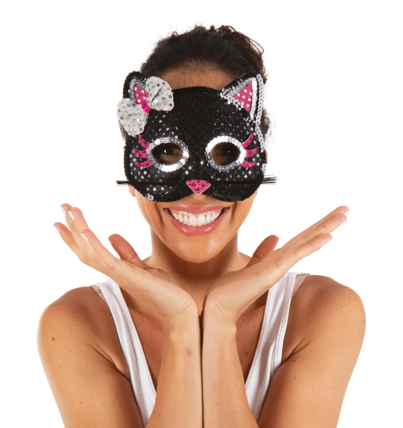 P'tit Clown Mascherina Gattino Paillettes Carnevale