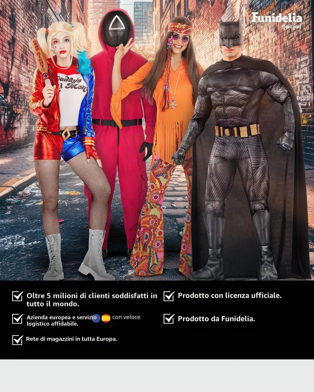 Funidelia Squid Game tuta rossa adulto S-M Netflix