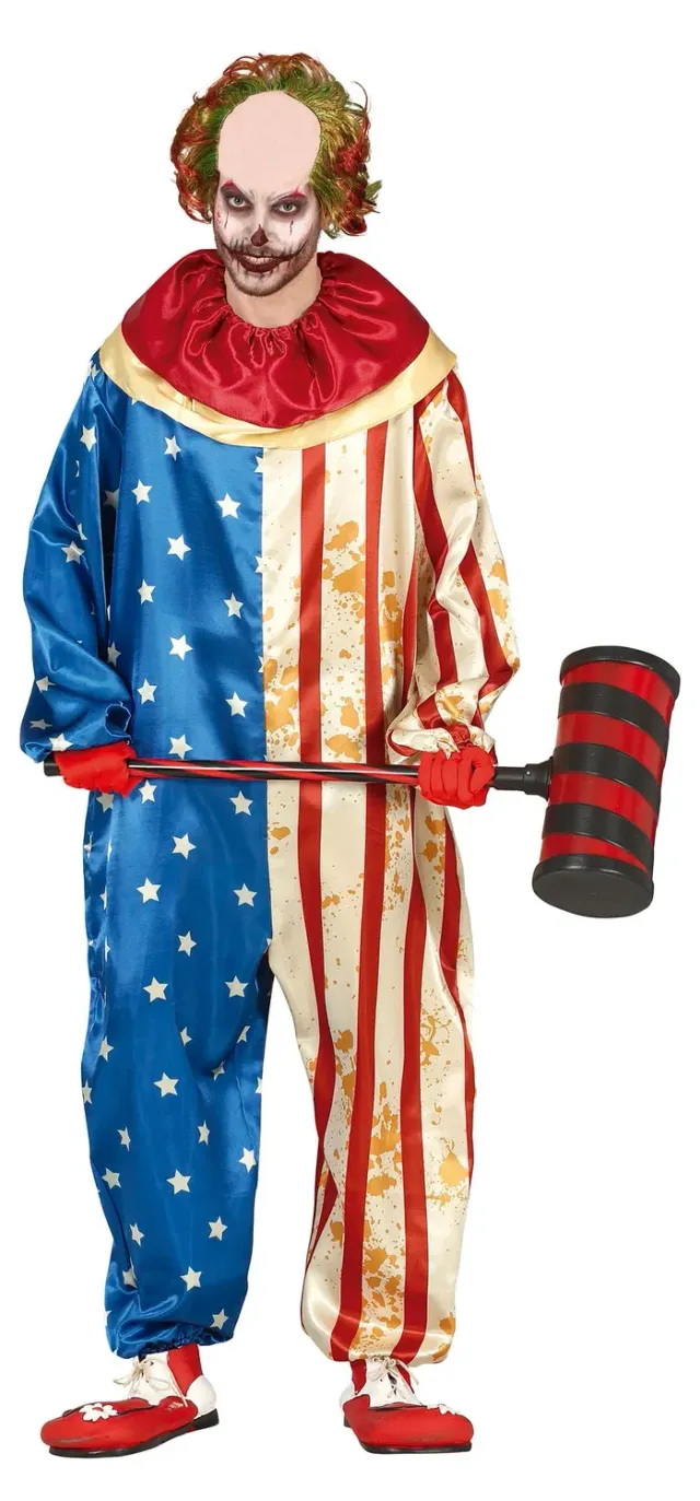 Guirca Clown Patriottico costume uomo M 48-50
