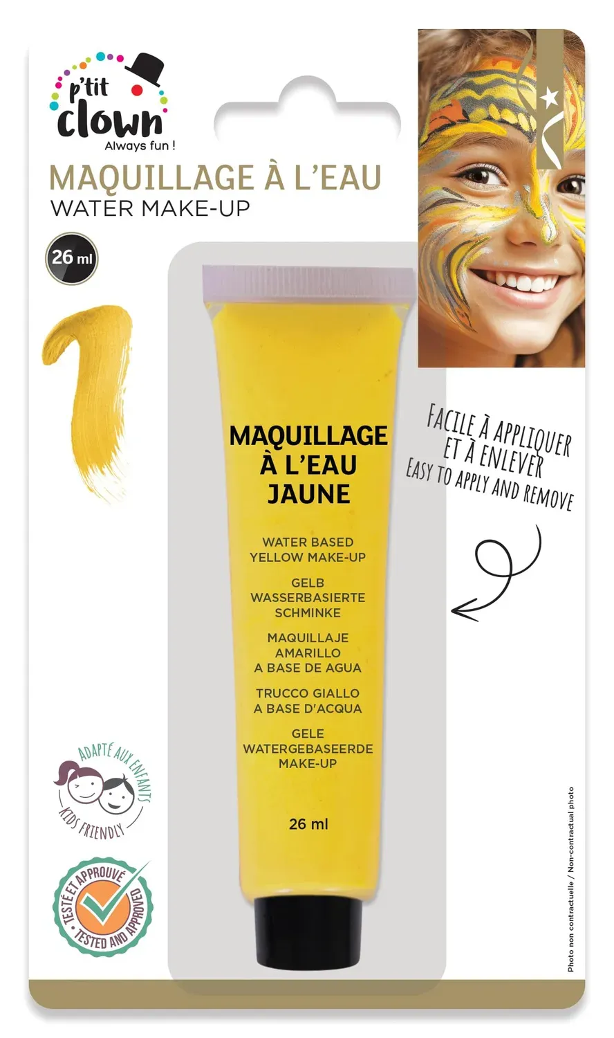P'tit Clown trucco viso giallo 26 ml lavabile