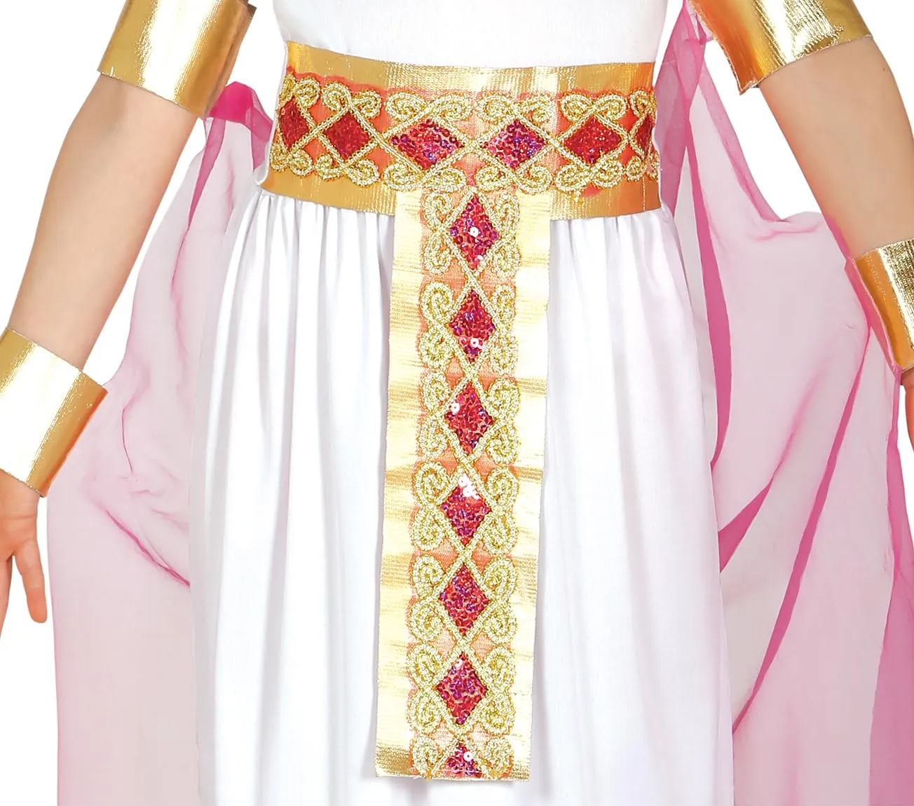 Guirca Egiziana costume bambina 10-12 anni bianco oro
