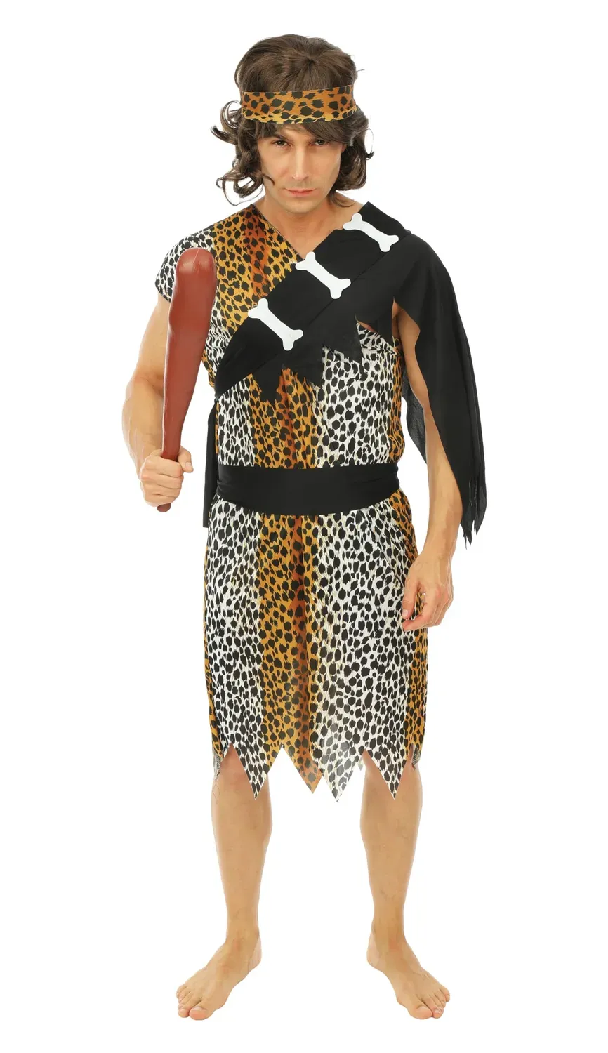 P'tit Clown Uomo delle Caverne costume adulto L-XL poliestere