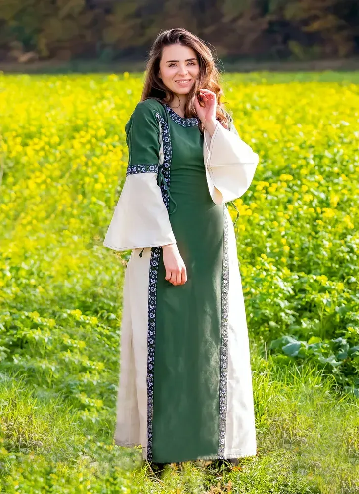La Bottega di Merlino Sophie Abito Medievale Cotone con Bordo