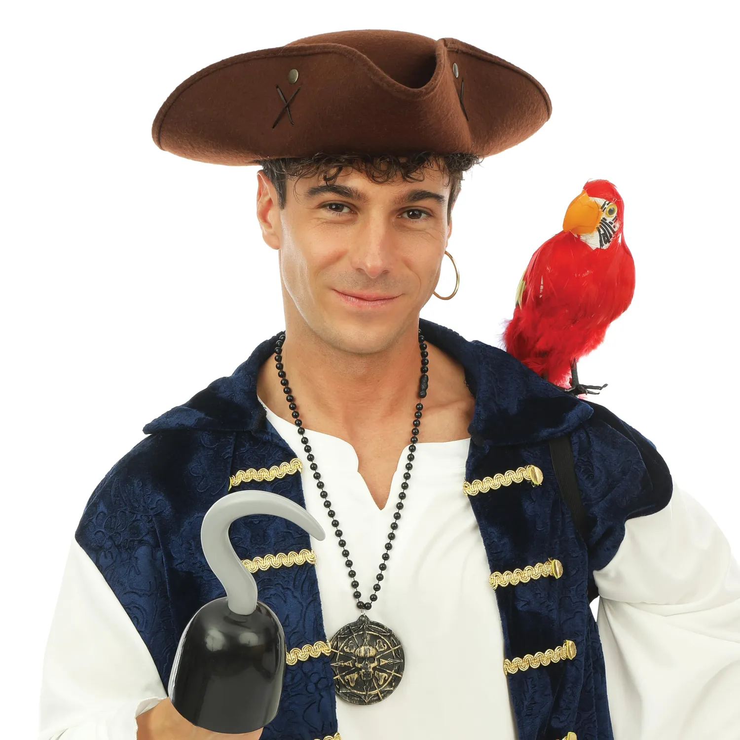P'tit Clown 23898 cappello pirata marrone adulto