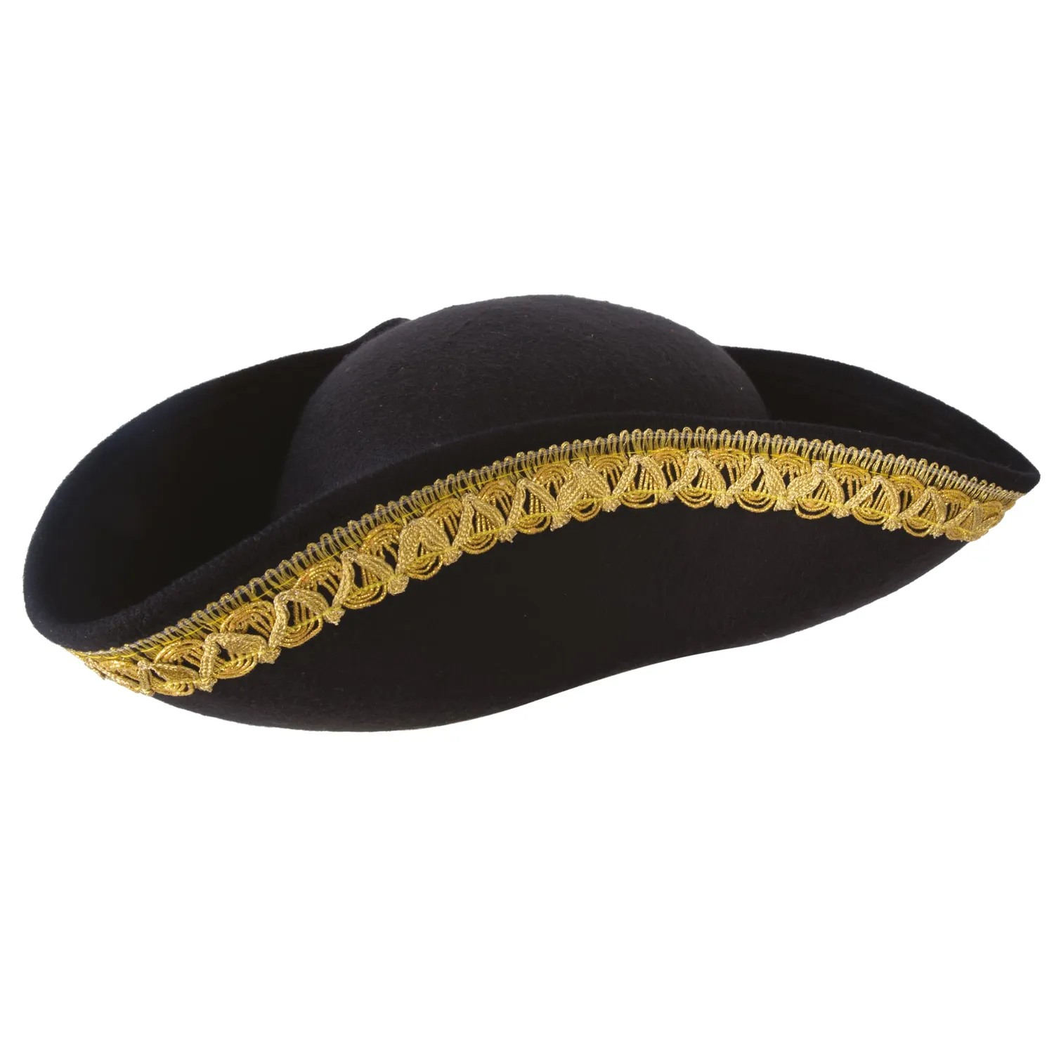 P'tit Clown RE91491 tricorno feltro adulto nero argento