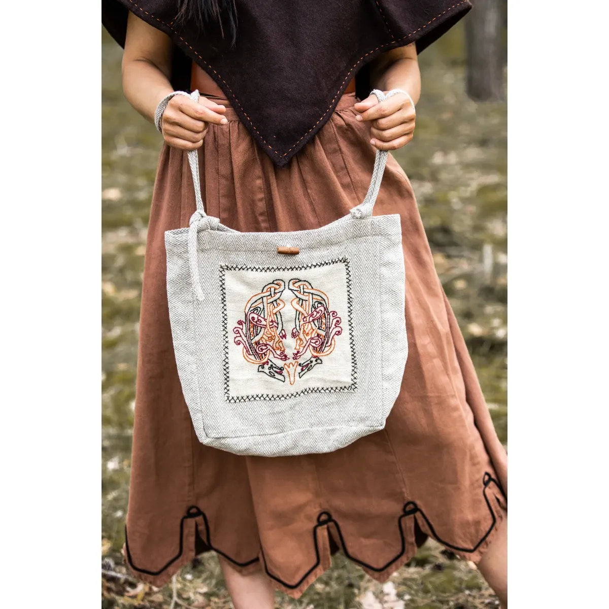 La Bottega di Merlino Borsa Tora natural tracolla in cotone