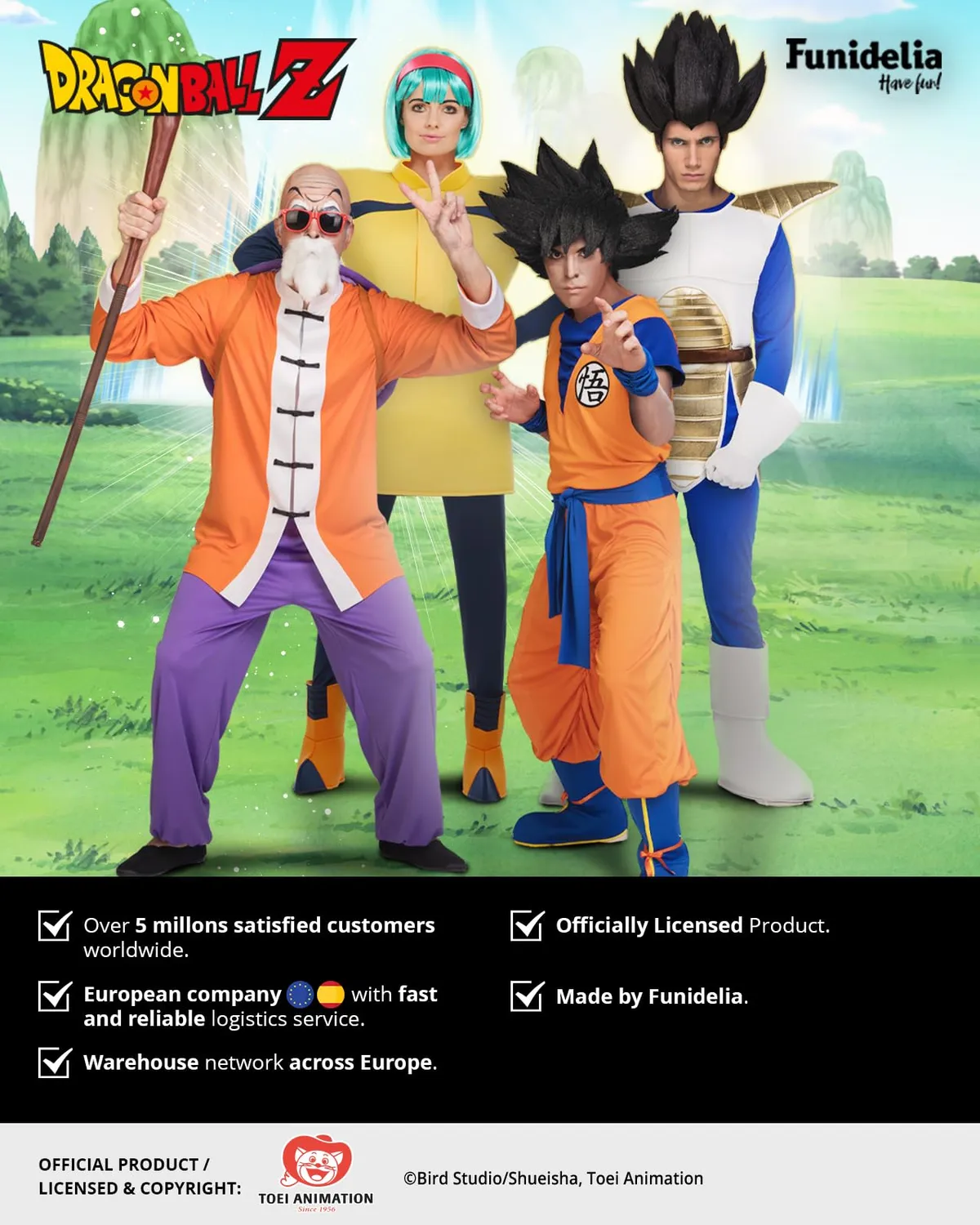 Funidelia Goku Dragon Ball costume bambino 7-9 anni arancione