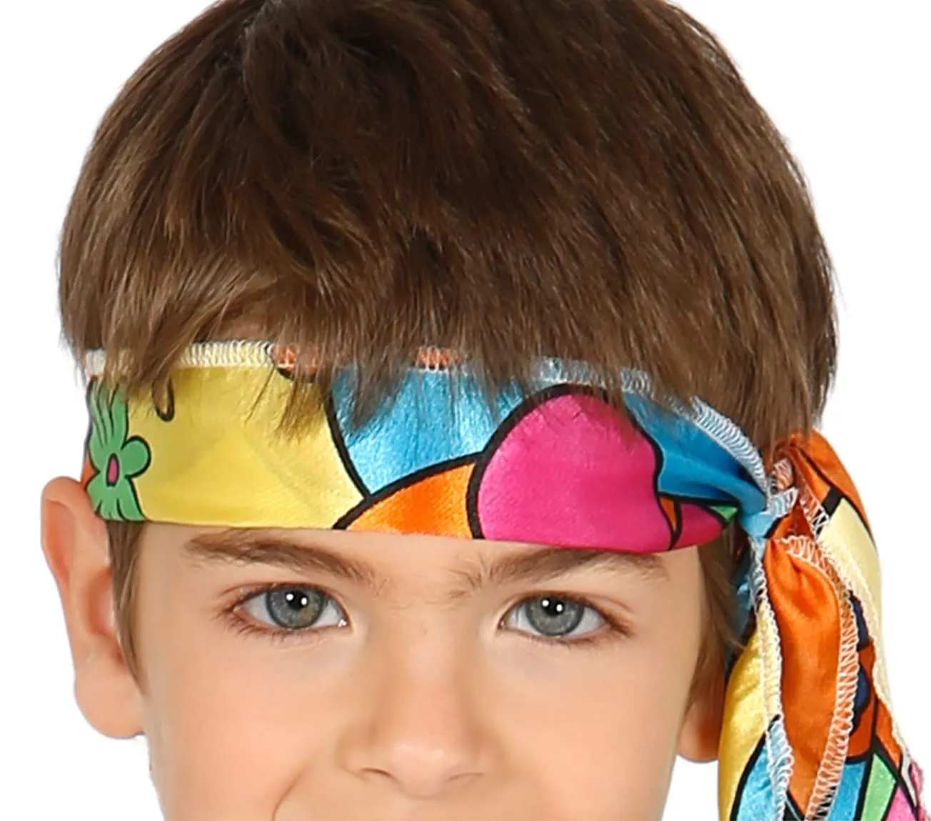 Guirca Costume Hippie Bambino 7-9 Anni Multicolore