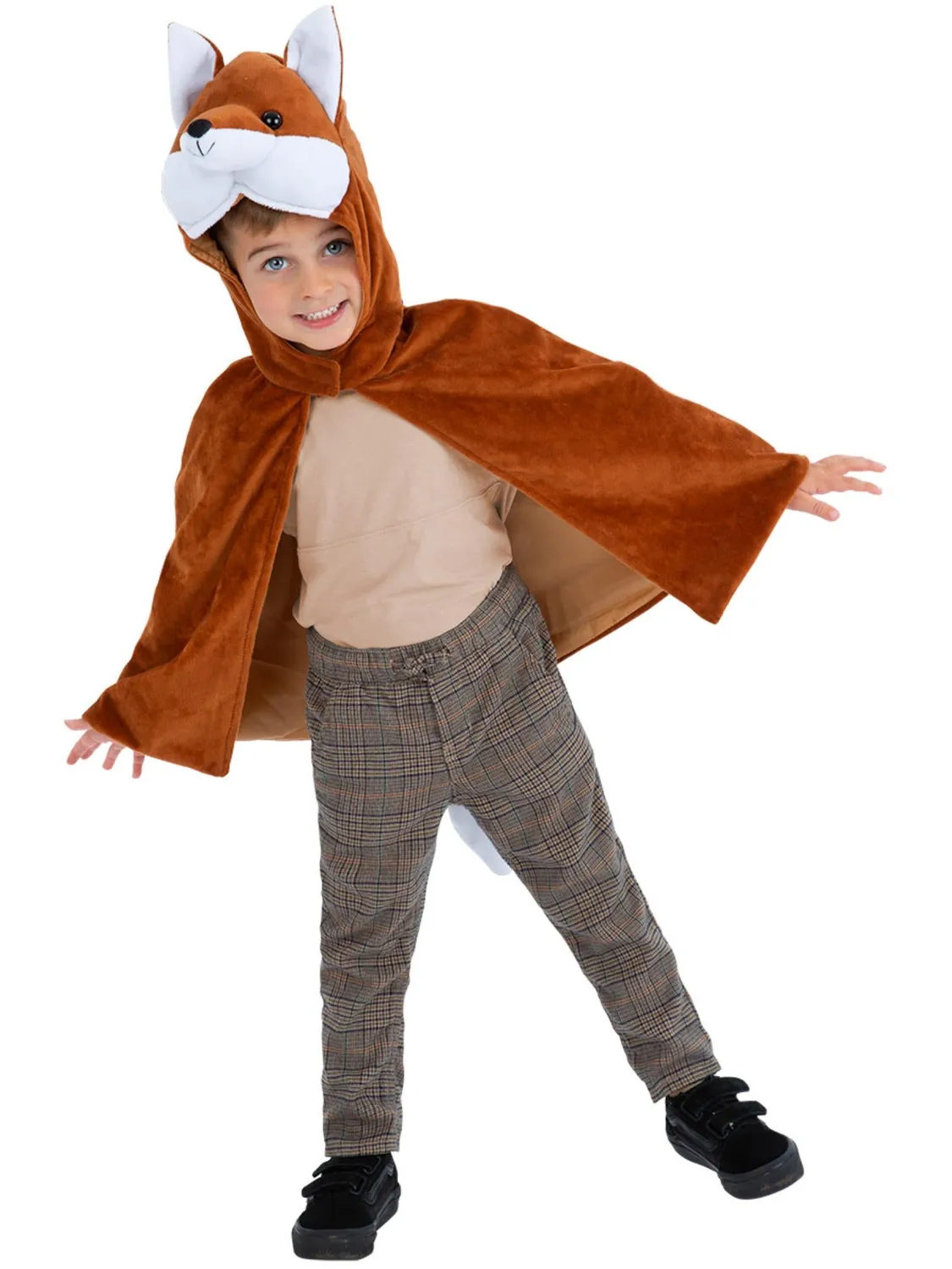 Smiffys Volpe Mantello Bambini 4-7 Anni Peluche