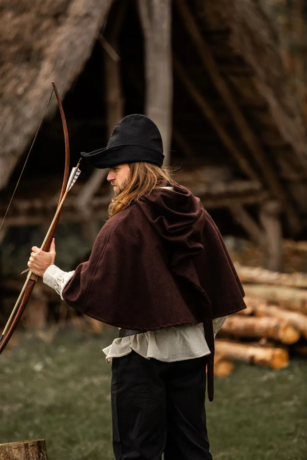 La Bottega di Merlino Robin Hood cappello nero cotone