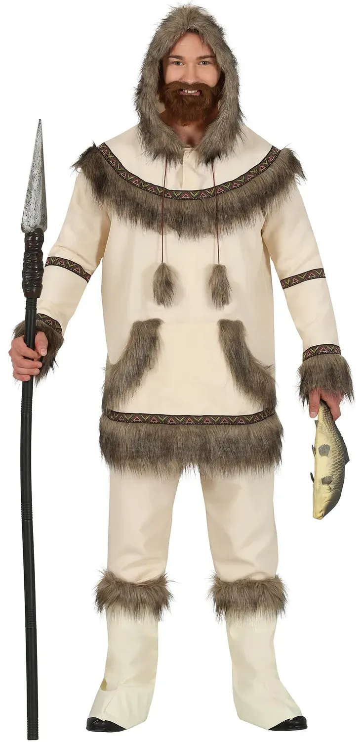 Guirca Eschimese costume uomo L 52-54 poliestere 4 pezzi