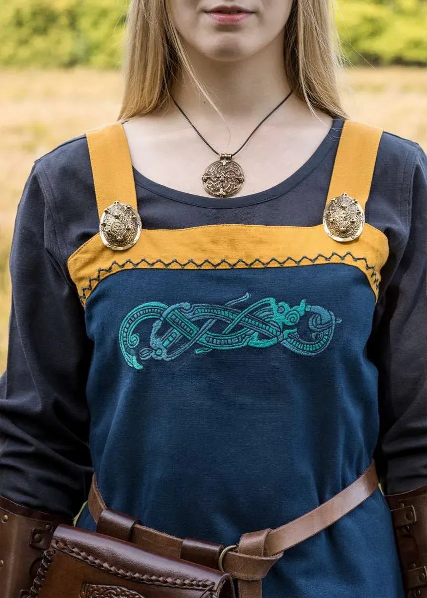 La Bottega di Merlino Hilja sopravveste blu cotone