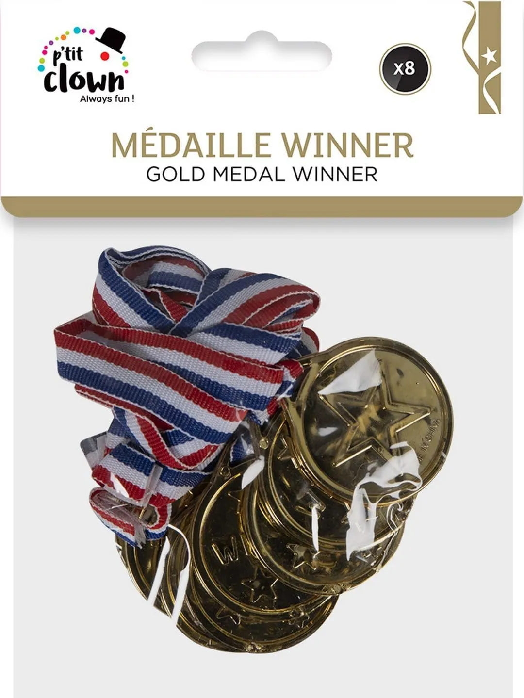 P'tit Clown 35190 medaglia oro nastro tricolore