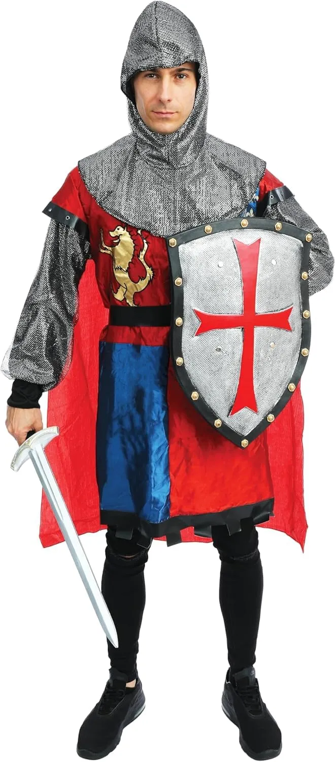 P'tit Clown 15237 scudo cavaliere lusso grigio carnevale