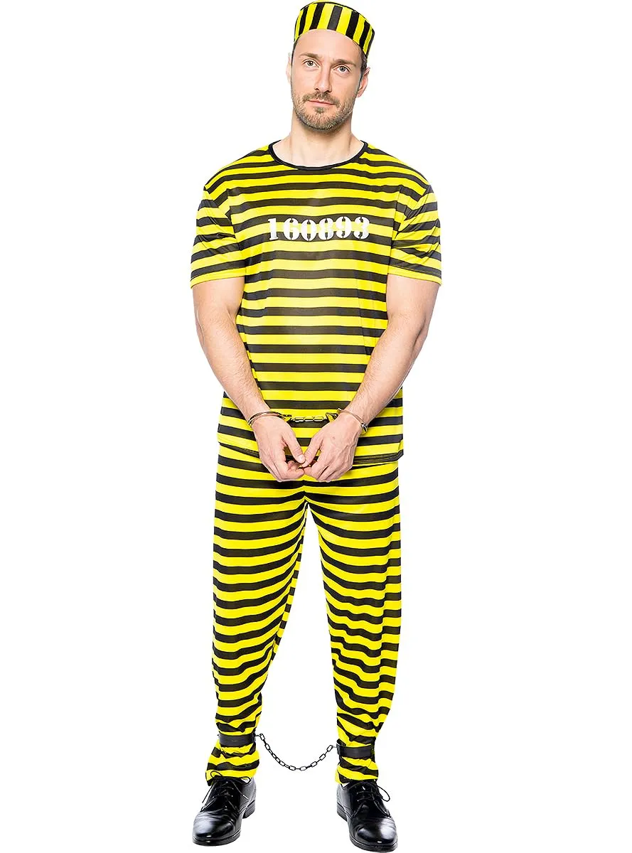 Funidelia Costume Prigioniero Uomo Giallo Taglia L