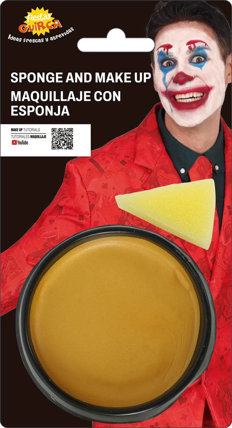 Fiestas Guirca trucco viso oro con spugna 9 g metallizzato