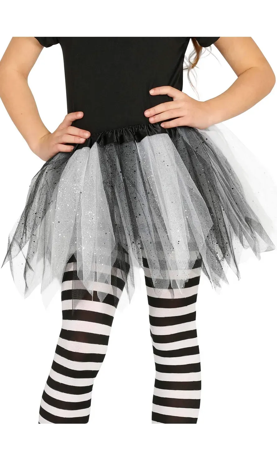 Guirca gonna tutu bianco nero adulto unisex