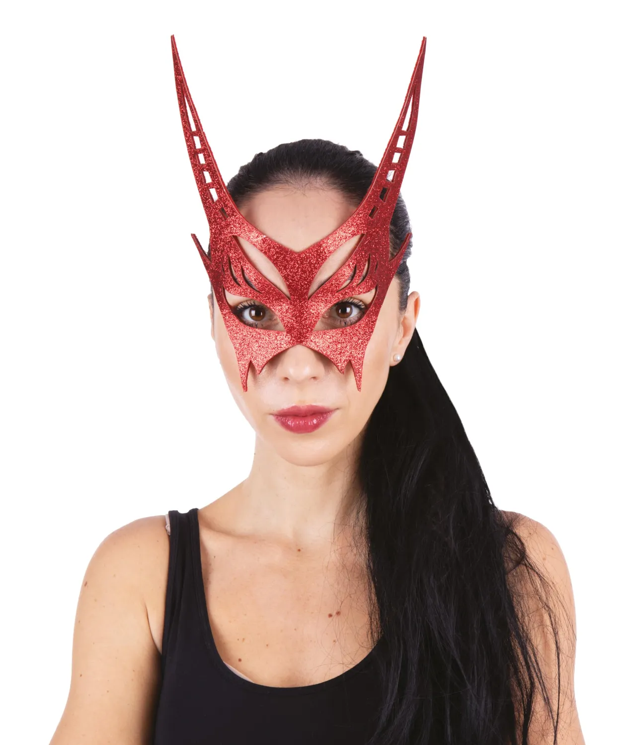 P'tit Clown Maschera Diavolo Maschera Rossa Adulto Halloween