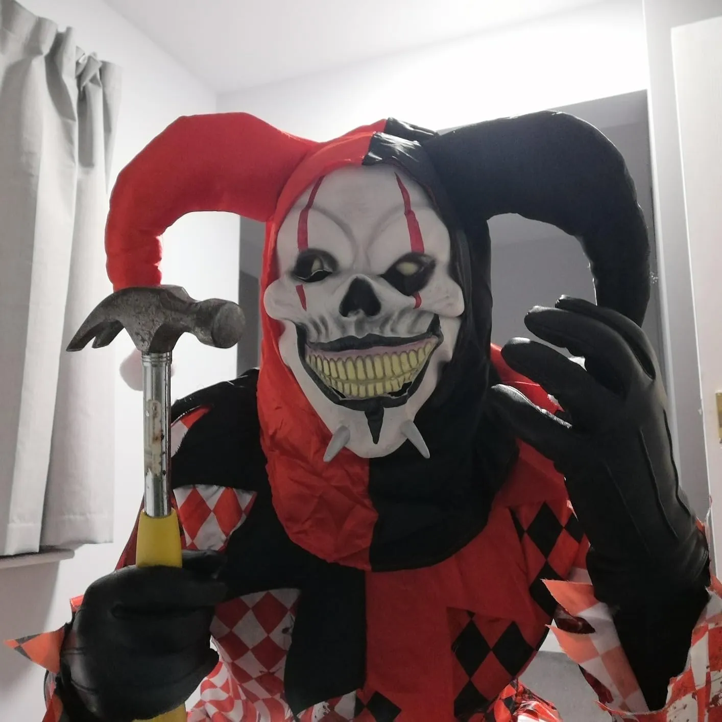 Funidelia Giullare inquietante costume uomo nero S-M