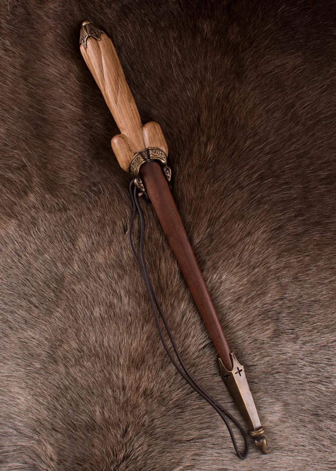 La Bottega di Merlino Pugnale Bollock con Fodero 36,5 cm