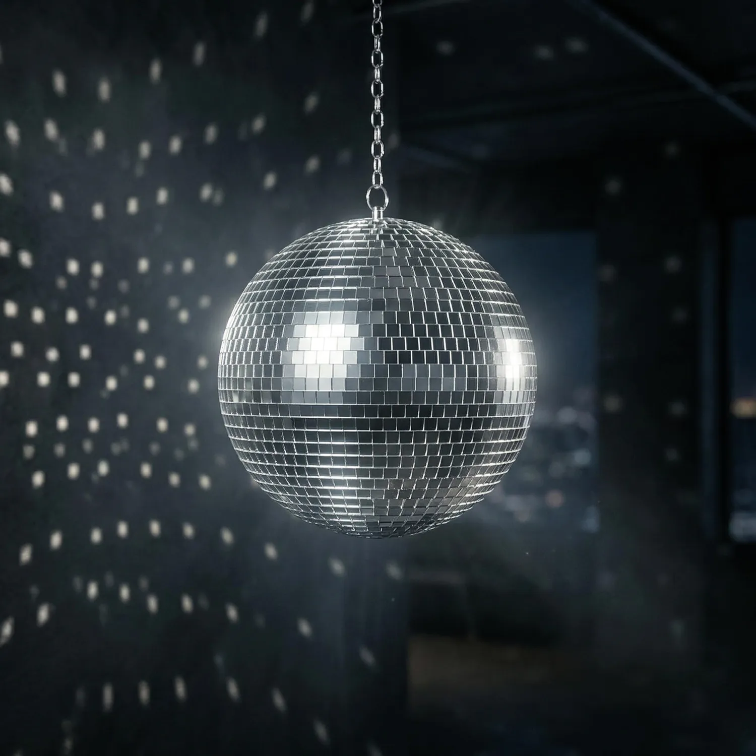 P'tit Clown Sfera sfaccettata decorazione 30 cm argento