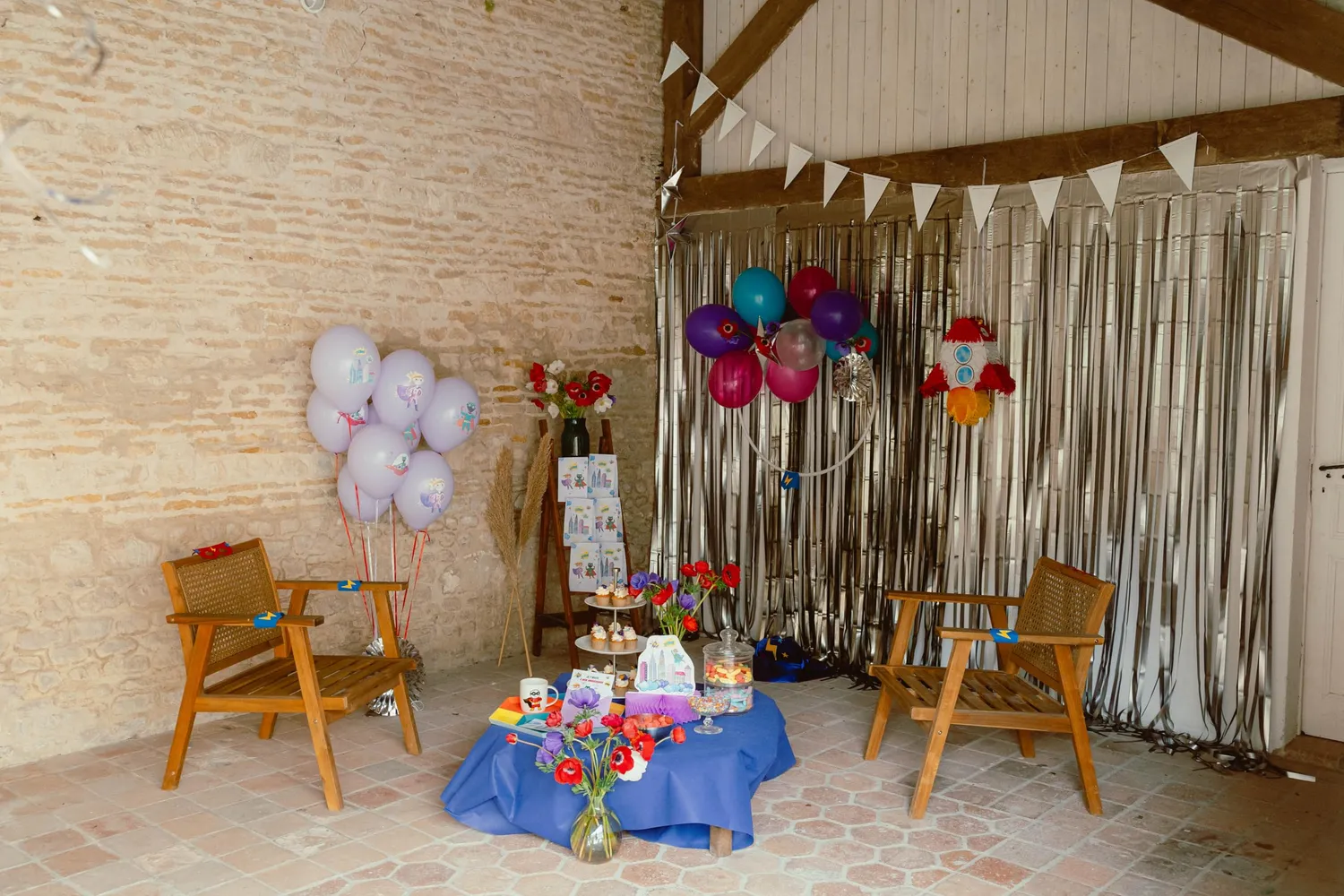 P'tit Clown piñata razzo Fuseo da riempire compleanno