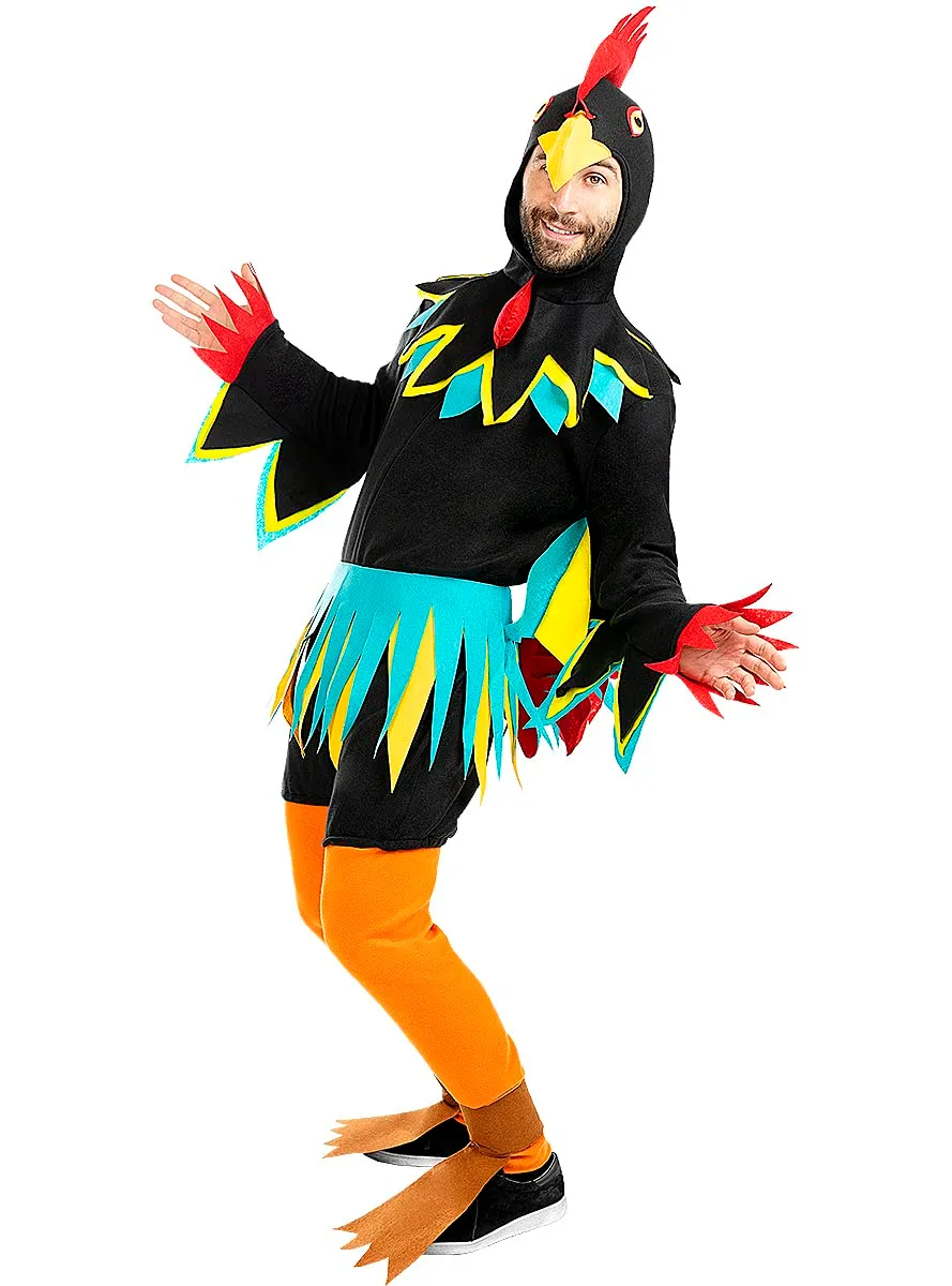Funidelia Gallo costume adulto L-XL nero divertente