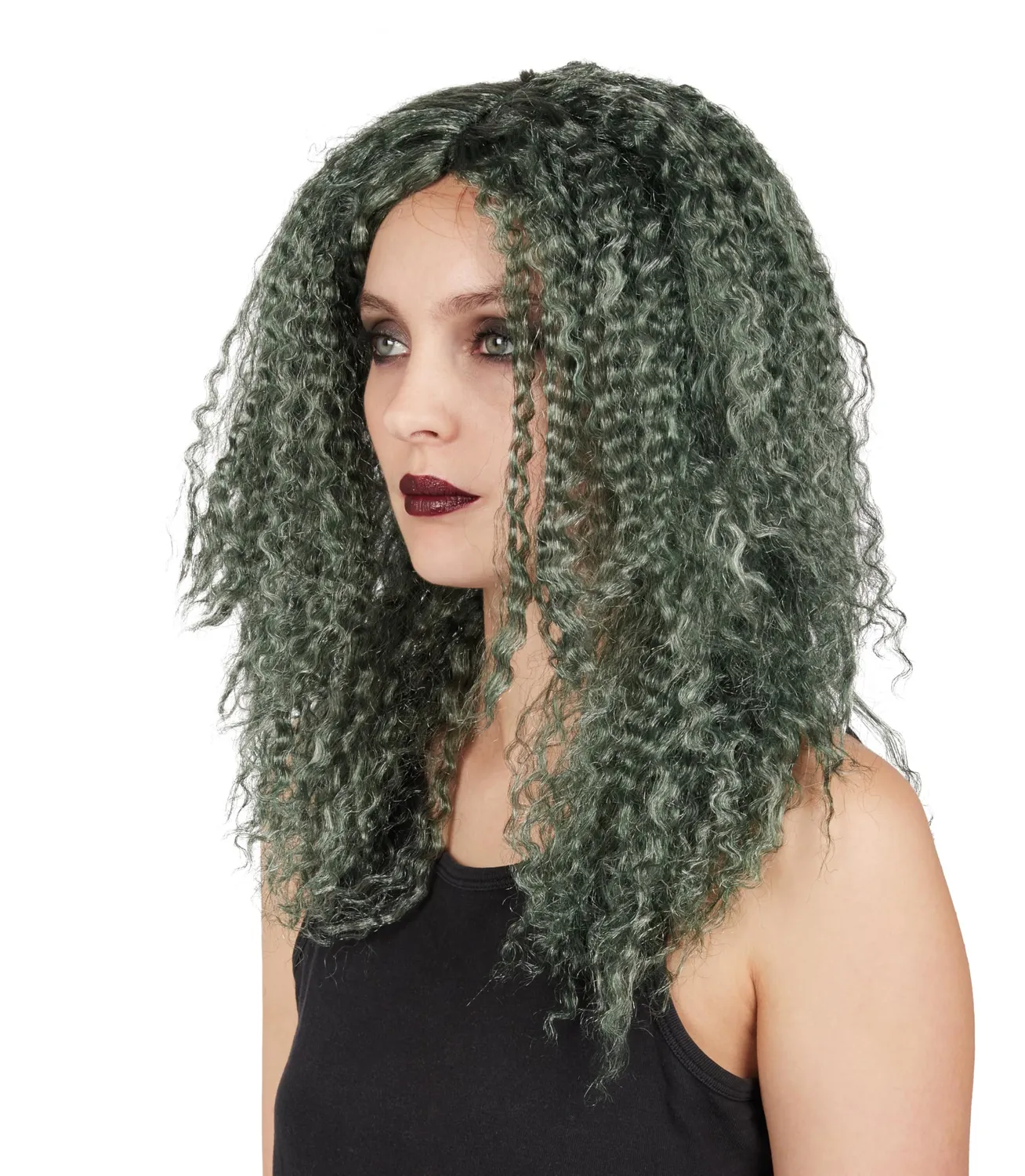 P'tit Clown re22173 Parrucca Strega Ricci Verde Adulto