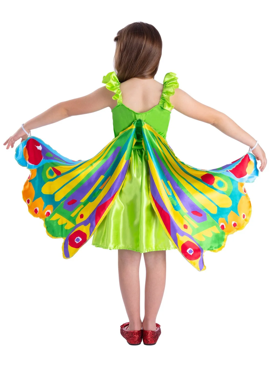 Smiffys Bruco Mai Sazio vestito farfalla bimba verde