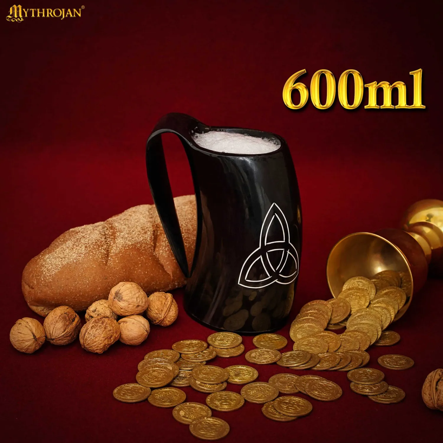La Bottega di Merlino Boccale Fibbia Cinturino boccale corno 600ml